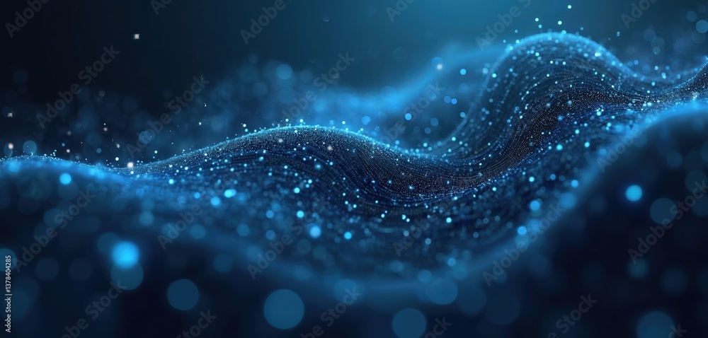 Poster abstract illustration big data technology concept. digital network conveys data network. visualizes 