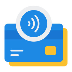 Smart Card Payment Icon. Chip-based transaction symbol. Secure contactless banking and fintech innovation - stock vector