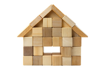 house made of blocks Stock Photographic Image isolated on transparent background 