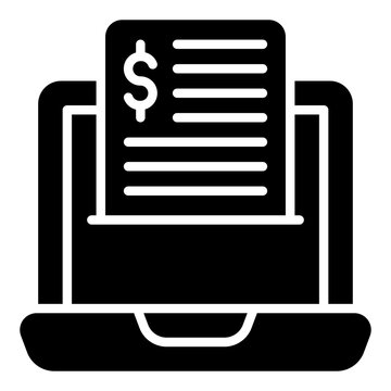 Paperless Statements Icon. Online financial record symbol. Digital banking and eco-friendly finance - stock vector