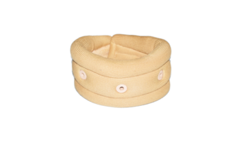 Orthopedic neck collar isolated on transparent background