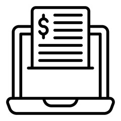 Paperless Statements Icon. Online financial record symbol. Digital banking and eco-friendly finance - stock vector