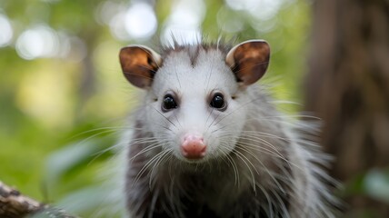 Opossum Close-up in Natural Habitat
