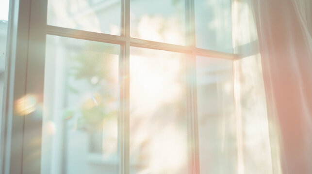 柔らかな光が差し込む窓辺の朝（ナチュラル・やさしい空気感）
