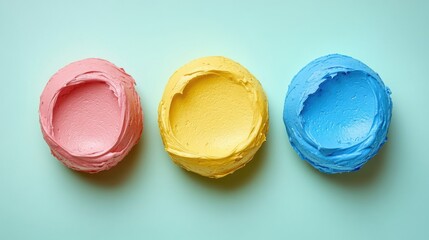 A dynamic abstract painting with vibrant yellow and green as the primary colors, accented by teal highlights.