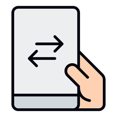 Online Transaction Icon. Secure financial operation symbol. Digital banking and cashless economy - stock vector