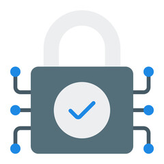 Secure Encryption Icon. Cybersecurity symbol. Digital finance protection and secure transactions - stock vector