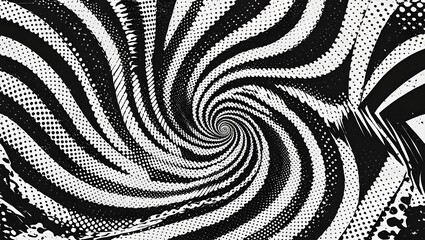 Fototapeta premium Swirl Halftone Texture Background