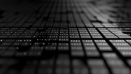 Abstract grid pattern, showcasing a complex network of interconnected squares