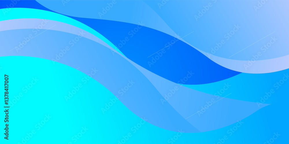 Poster abstract colorful gradient blue and green 3d background. minimal curve fluid liquid layer pattern de