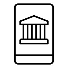 Mobile Banking Icon. Digital finance app symbol. Secure online banking and mobile transactions - stock vector