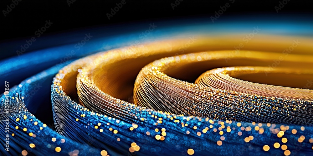 Aufkleber colorful spirals of shimmering strands create a vibrant visual display of light and texture