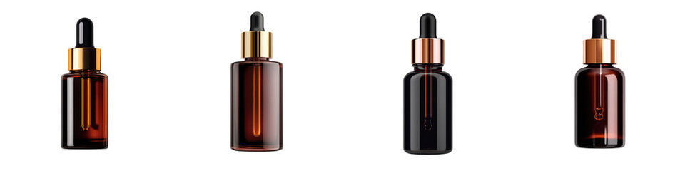 Naklejka premium A high-end hair serum bottle for a haircare product. long_title:A minimalist, glass bottle showcasing a luxury hair serum product for professional
