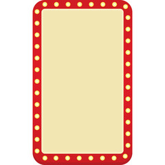 Obraz premium Red Retro Vintage Cinema Theater Sign