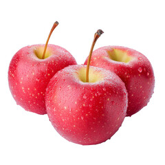 red apples with water drops - fresh fruit closeup