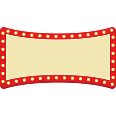 Fototapeta premium Red Retro Vintage Cinema Theater Sign