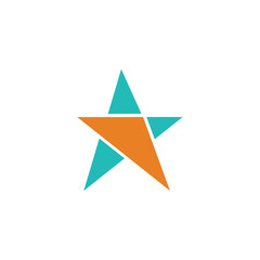 Modern star symbol logo design