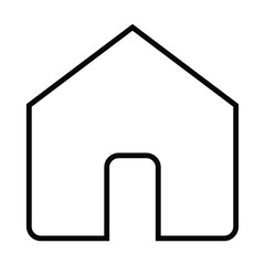 Home icon and white background Collection home icons. House symbol. Set of real estate objects and houses black icons isolated on white background. Vector illustration.