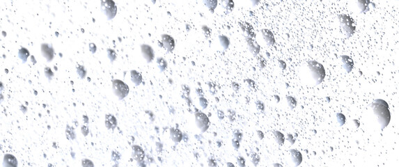White background with many small and large bubbles. Perfect for cosmetic, spa, or clean designs.