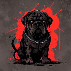 Majestic Dark Canine: A Black Dog Portrait
