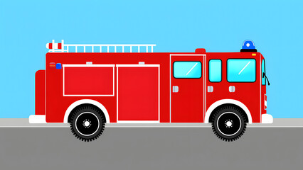 fire truck vector illustration. Illustration of a fire truck
