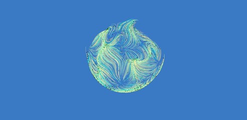 Artistic swirl design, perfect for backgrounds or abstract concepts. Blue and green hues.