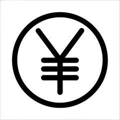 Obraz premium Yen Currency Symbol in Circular Design 
