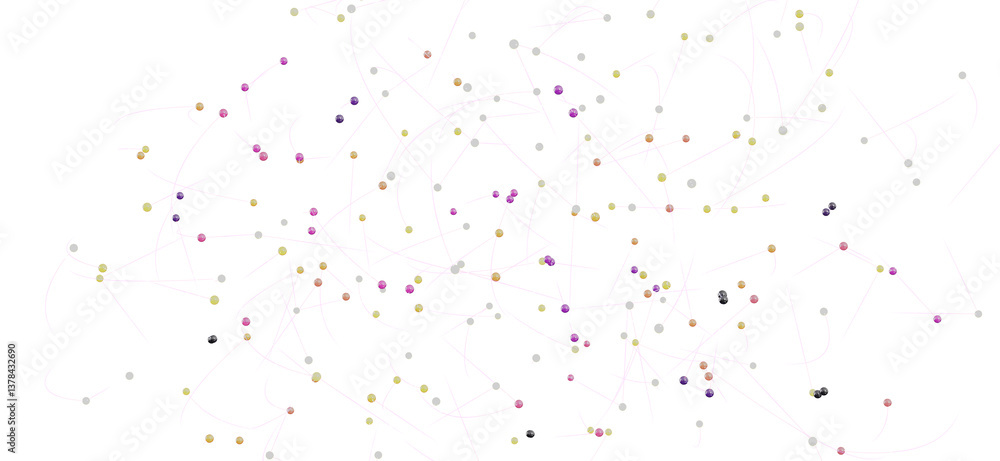 Poster complex network visualization,nodes and connections.