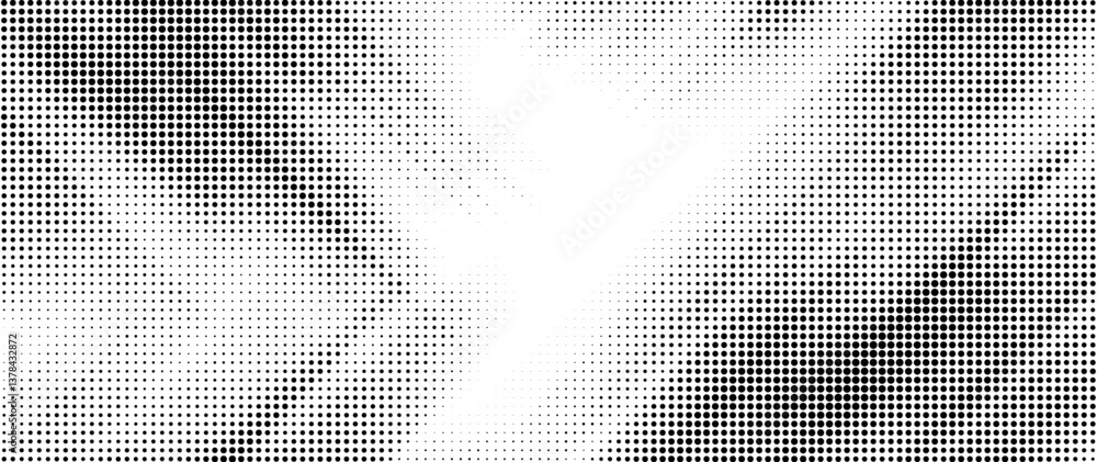 Poster halftone background vector. monochrome abstract dot, gradient halftone dots for background pattern a