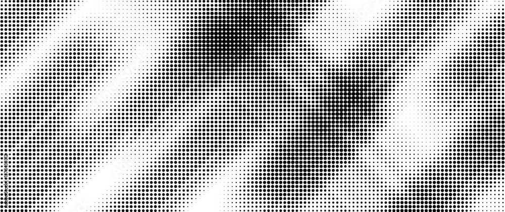 Poster halftone background vector. monochrome abstract dot, gradient halftone dots for background pattern a