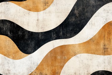 retro wave image using black white brown cream and gold pop art style