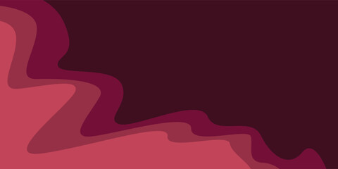 simple overlapping red paper cut curve vector background