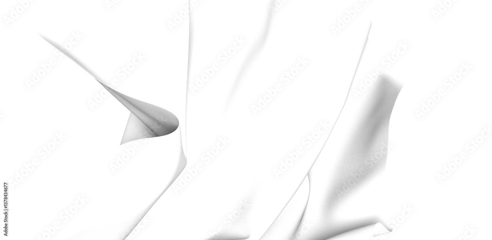 Poster a close-up of a grey fabric with a smooth texture and flowing draping.