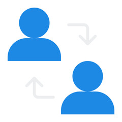 Peer-to-Peer Payment Icon. Digital finance symbol. Secure cashless transactions and fintech solutions - stock vector. Flat Icon