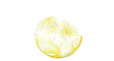 Colorful abstract background with swirling lines forming a sphere shape. Perfect for design projects.