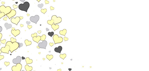 Falling red and pink hearts isolated on transparent background. Valentine‚Äôs day design. 3D rendering