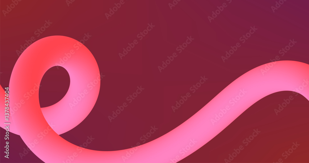 Aufkleber abstract 3d rendering of neon waves. colorful gradient background.