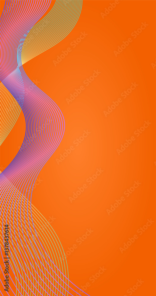 Aufkleber abstract background with colorful waves. vector illustration for graphic design.
