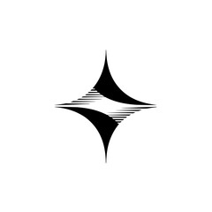Fototapeta premium Abstract Geometric Star Logo Design on White Background