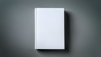 blank white book mockup on gray background blank empty book mock up template
