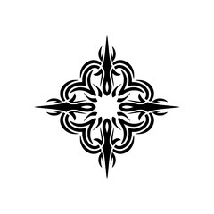 Intricate Black Celtic Knotwork Cross on Cream Background
