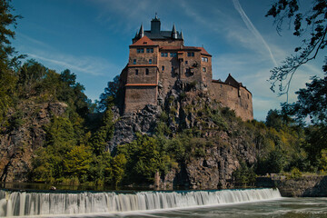 Burg Kriebstein - Sachsen - Deutschland - Mittelsachsen - Kriebethal - Höhenburg - Spornburg -...