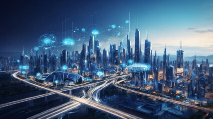 Fototapeta premium panorama of the city