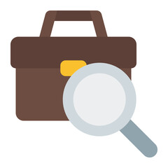 Career Uncertainty Icon. Job insecurity symbol. Workplace risk and economic downturn - stock vector. Flat Icon