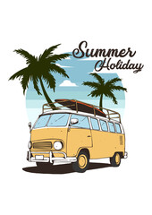 retro car on the beach