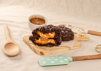 Chocolate Cookies Opened inside