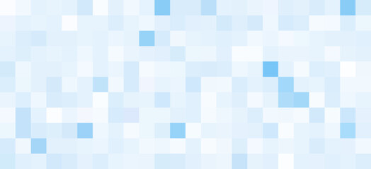 Abstract light blue sky gradient background. Trendy mosaic vector texture. Pixel abstract blue pattern. Geometric sky bg design. Pixelated horizontal backdrop. Abstract square pixels background