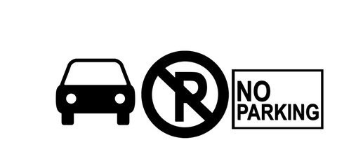 
A No Parking Sign is a traffic and regulatory sign used to indicate areas where vehicles are not allowed to park