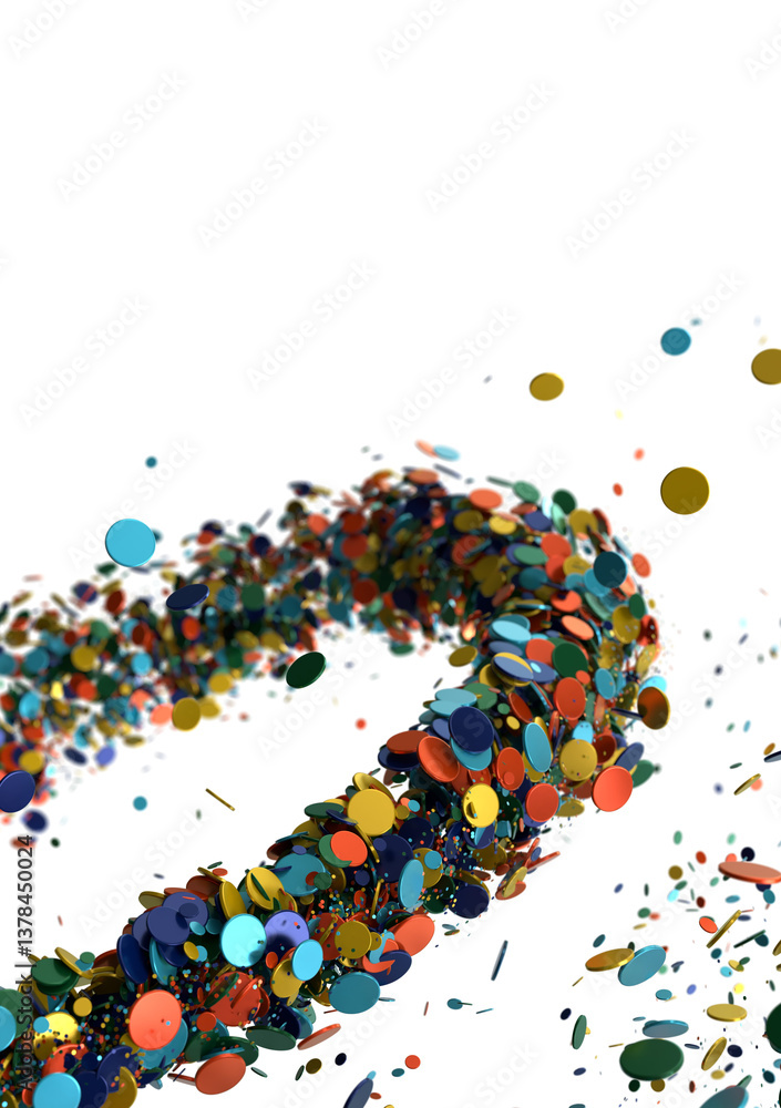 Poster abstract colorful circles 3d design