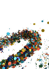 Abstract Colorful Circles 3D Design